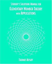 Cover of: Elementary Number Theory With Applications