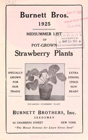 Cover of: 1925 Midsummer list of pot-grown strawberry plants | Burnett Bros., Inc