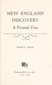 Cover of: New England discovery, a personal view