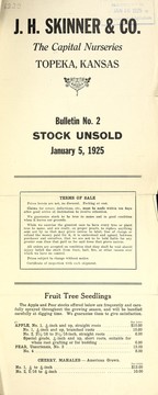 Cover of: Stock unsold | J.H. Skinner & Co