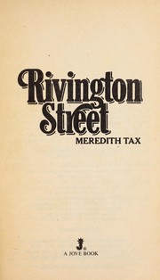 Cover of: Rivington Street by Meredith Tax