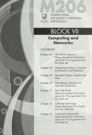 Cover of: Computing an object-oriented approach by Open University. Computing an object oriented approach