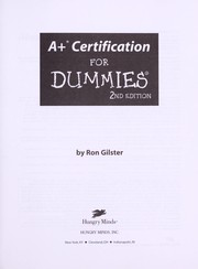Cover of: A+ certification for dummies | Ron Gilster