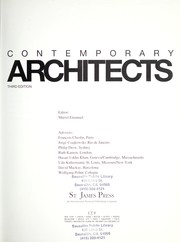 Cover of: Contemporary architects | 