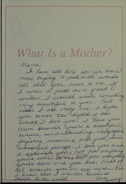 Cover of: What is a mother? | Priscilla Shepard
