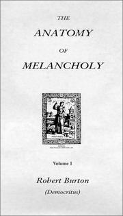 Cover of: Anatomy of Melancholy (2 vols.)