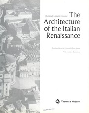 Cover of: ARCHITECTURE OF THE ITALIAN RENAISSANCE.