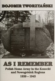 Cover of: As I remember | Bojomir Tworzyanski