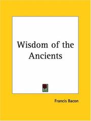 Cover of: Wisdom of the Ancients
