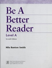 Cover of: Be a better reader | Nila Banton Smith
