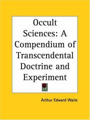 Cover of: Occult Sciences by Arthur Edward Waite