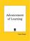 Cover of: Advancement of Learning