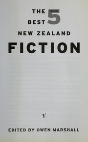 Cover of: The best New Zealand fiction by Owen Marshall