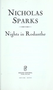 Cover of: Nights in Rodanthe by Nicholas Sparks
