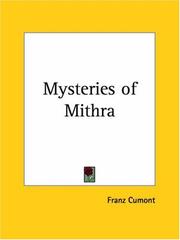 Cover of: Mysteries of Mithra by Franz Cumont