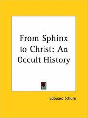 Cover of: From Sphinx to Christ by Edouard Schure