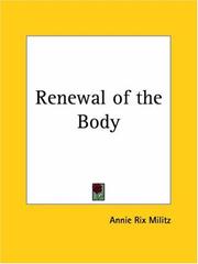 Cover of: Renewal of the Body