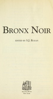 Cover of: Bronx noir