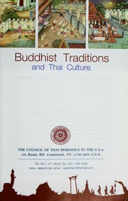 Cover of: Buddhist traditions and Thai culture by 