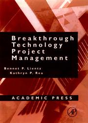 Cover of: Breakthrough technology project management