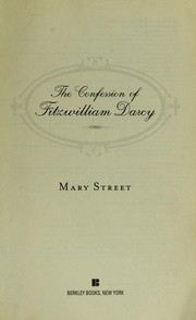 Cover of: The confession of Fitzwilliam Darcy