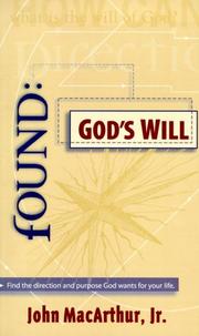Cover of: Found by John MacArthur