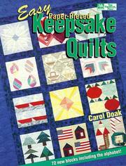 Cover of: Easy paper-pieced keepsake quilts by Carol Doak
