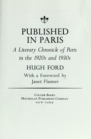 Cover of: Published in Paris | Hugh D. Ford