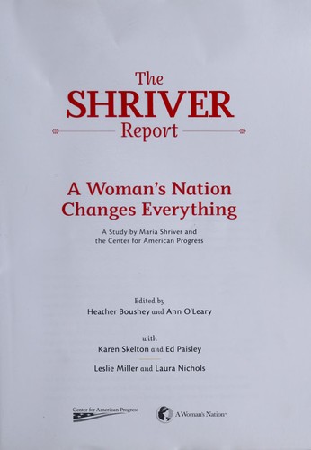 The Shriver report by Maria Shriver