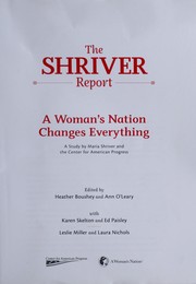 Cover of: The Shriver report by Maria Shriver