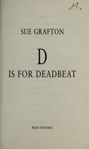 Cover of: D is for deadbeat by Sue Grafton