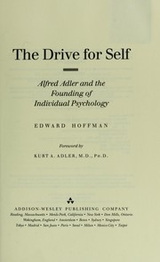 Cover of: The drive for self by Edward Hoffman