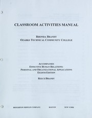 Cover of: Effective Human Relations Activities Manual
