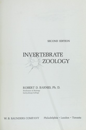 Invertebrate zoology by Robert D. Barnes