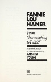 Cover of: Fannie Lou Hamer : from sharecropping to politics by 