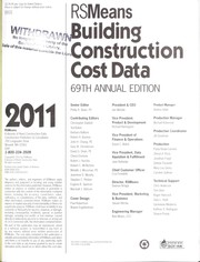 Cover of: Building construction cost data 2011 by Phillip R. Waier