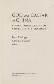 Cover of: God and Caesar in China | 