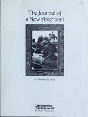 Cover of: The journal of a new American by Marsha De Jong