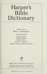 Harper's Bible dictionary by Paul J. Achtemeier