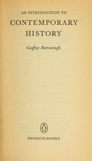 Cover of: An introduction to contemporary history. by Geoffrey Barraclough