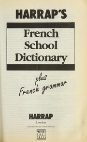 Cover of: Harrap's Student French Dictionary: Plus French Grammar