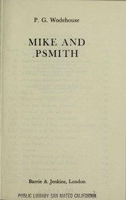 Cover of: Mike and Psmith by P. G. Wodehouse