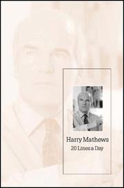 Cover of: 20 Lines a Day (American Literature (Dalkey Archive))