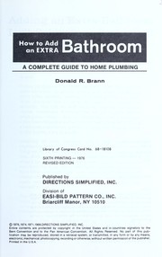 Cover of: How to add an extra bathroom by Donald R. Brann