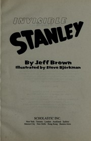 Cover of: Invisible Stanley by Jeff Brown