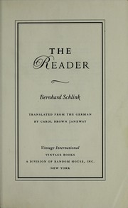 Cover of: The Reader by Bernhard Schlink