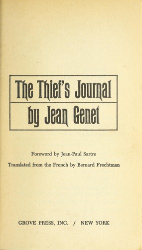 The thief's journal by Jean Genet