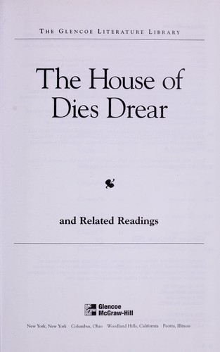 The house of dies drear by Virginia Hamilton