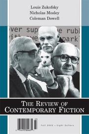 Cover of: The Review of Contemporary Fiction by Louis Zukofsky, Nicholas Mosley, Coleman Dowell