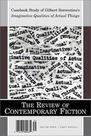 Cover of: Review of Contemporary Fiction Spring 2003: Casebook Study of Imaginative Qualities of Actual Things